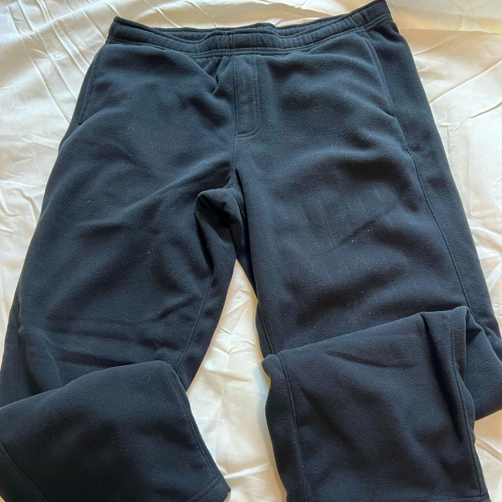 Men's Columbias Black Fleece Pants Large